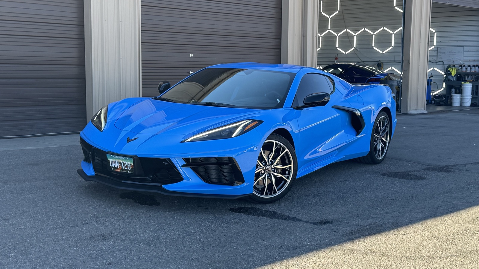 Corvette C8 in Rapid Blue
